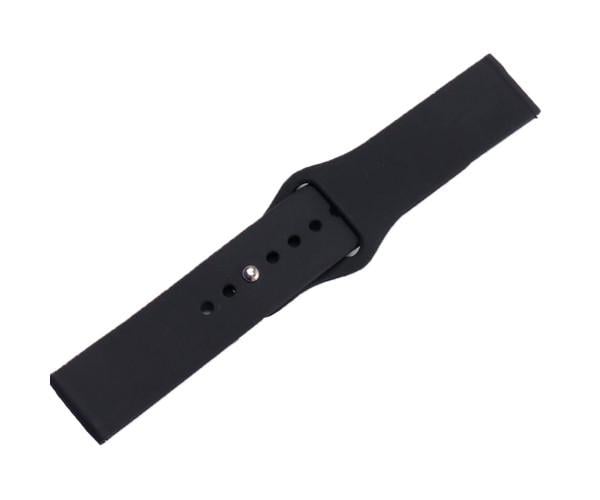 Ремінець Silicone Button Design для Samsung/Amazfit/Huawei 20 мм Black Ремінець Silicone Button Design для Samsung/Amazfit/Huawei 20 мм Black