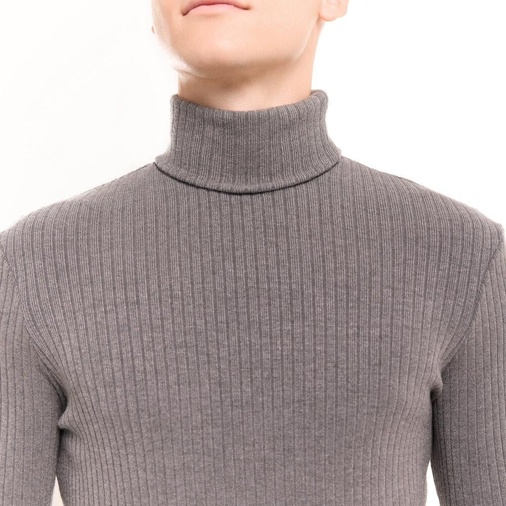 Гольф чоловічий Pobedov Prestige в рубчик приталений XXL Темно-сірий (26485/1/5) - фото 5