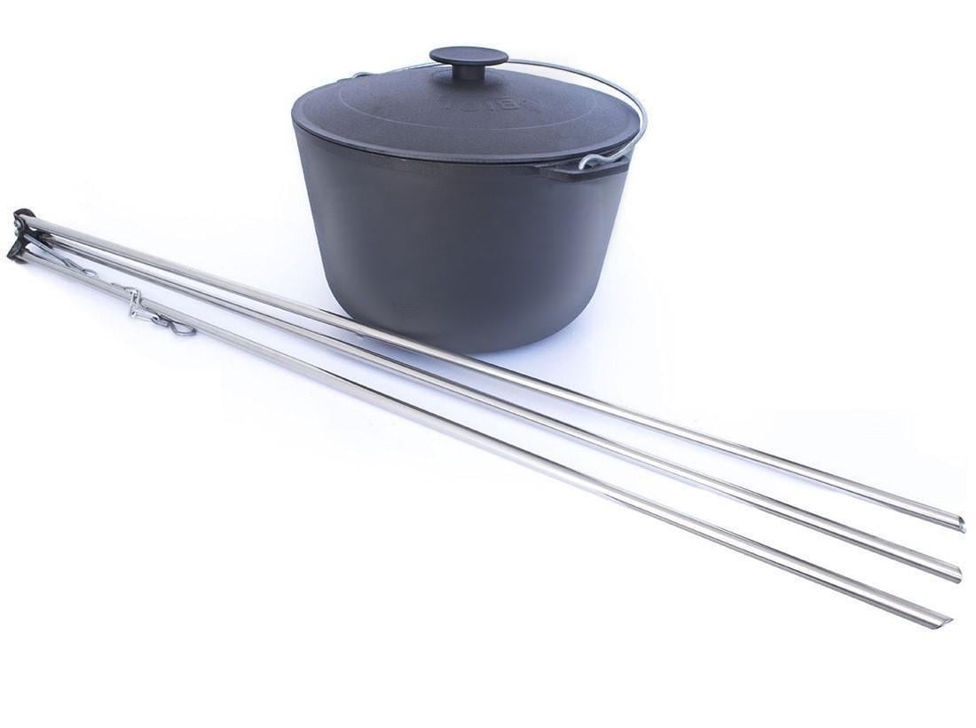 Казан чугунный туристический с треногой Биол 10 л (0710/ТМ1)