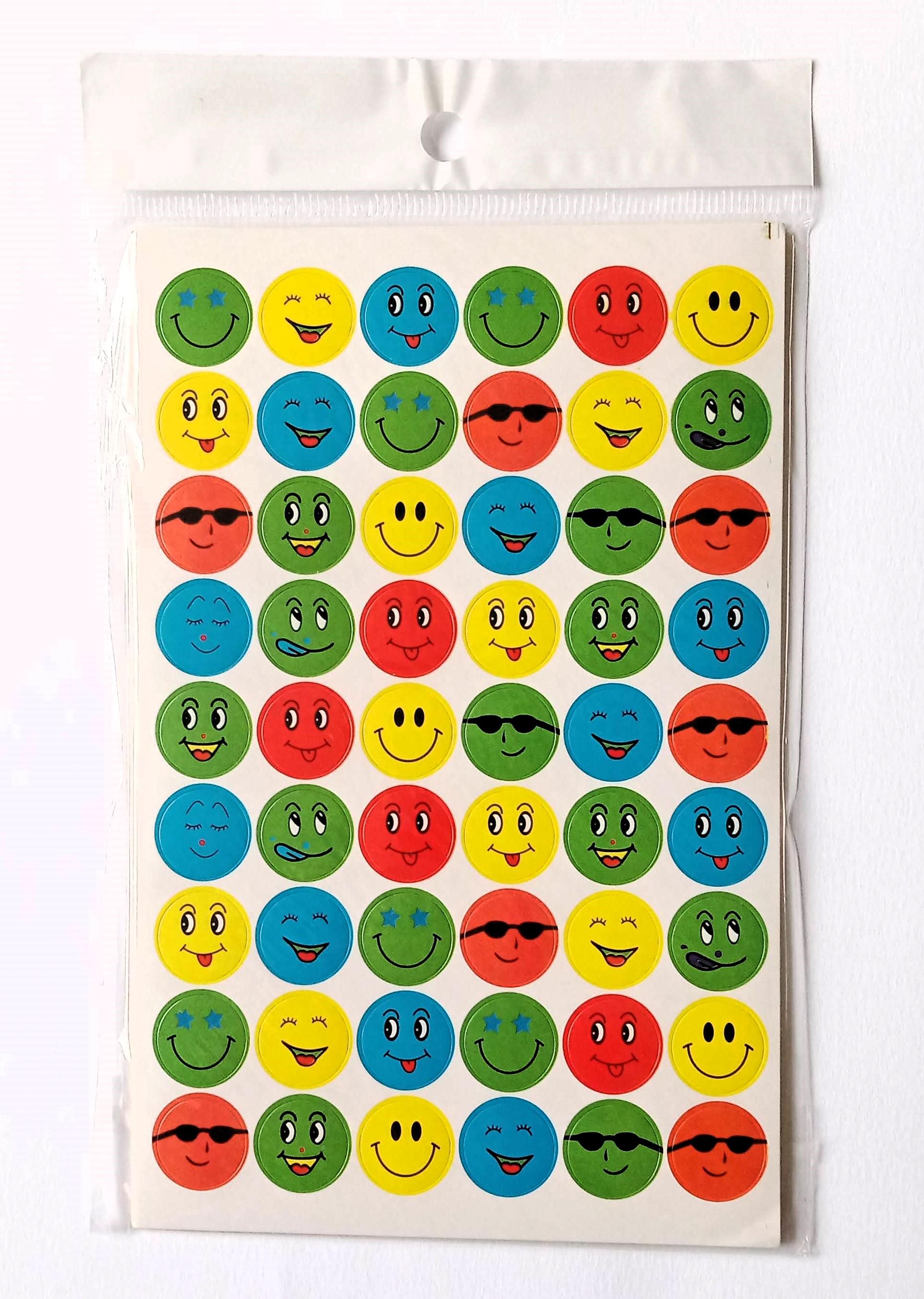 Наклейка для оценок смайлики 10 л 540 шт. Разноцветный
