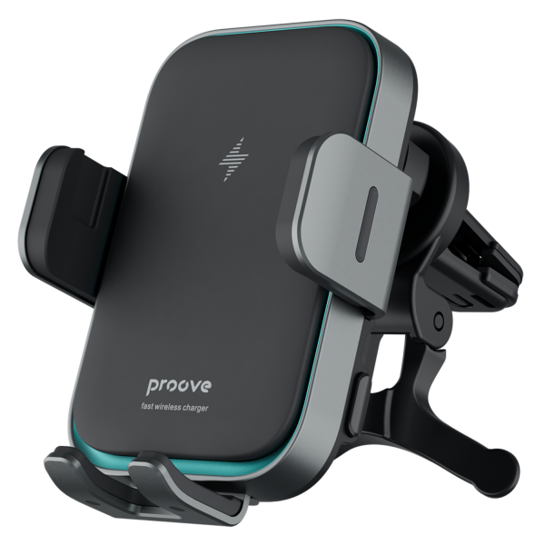 Держатель автомобильный Proove Triple Clamp Pro Car cradle with wireless charger Metalic Grey (WHTP15010004)