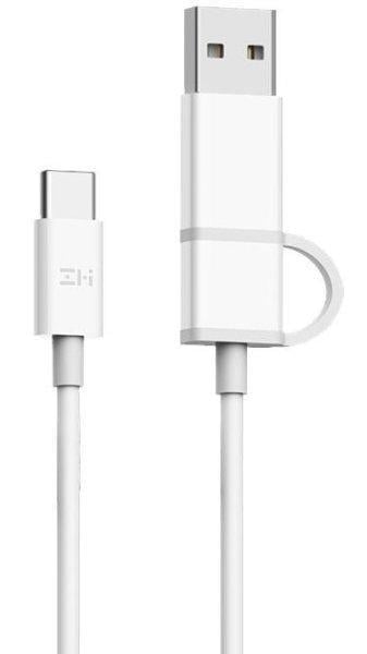 Кабель ZMI Combo Data Line Type-C-USB-A/Type-C/PD QC Fast Charge 3A 1 м Білий (AL311) - фото 2
