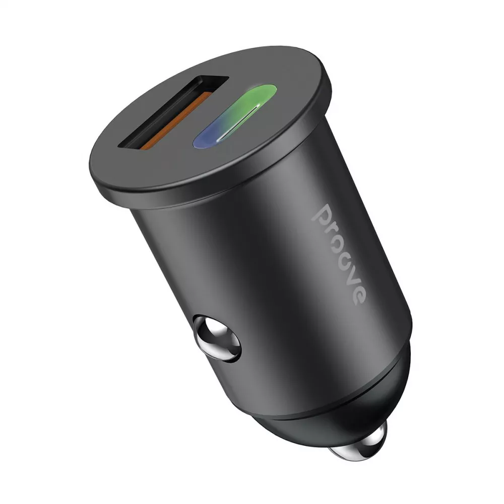 Автомобильное зарядное устройство Proove Tiny Car Power 20W (USB+Type C) Black
