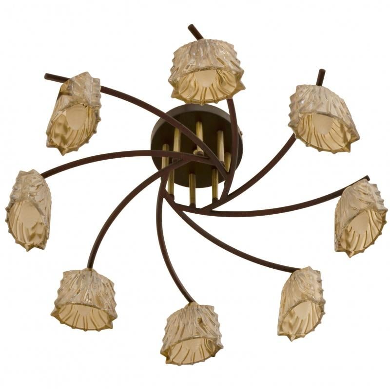 Люстра потолочная Brille BR-593S/8 E14 BZ/W на 8 плафонов