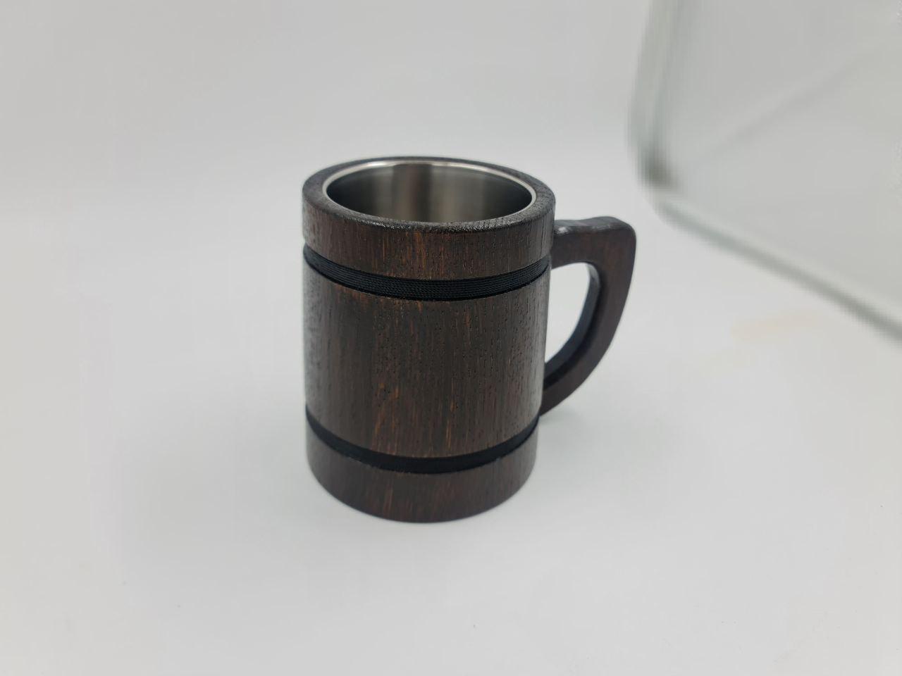 Бокал для пива из дерева ручной работы 0,5 л Коричневый (28410188) - фото 3 Бокал для пива из дерева ручной работы 0,5 л Коричневый (28410188) - фото 3