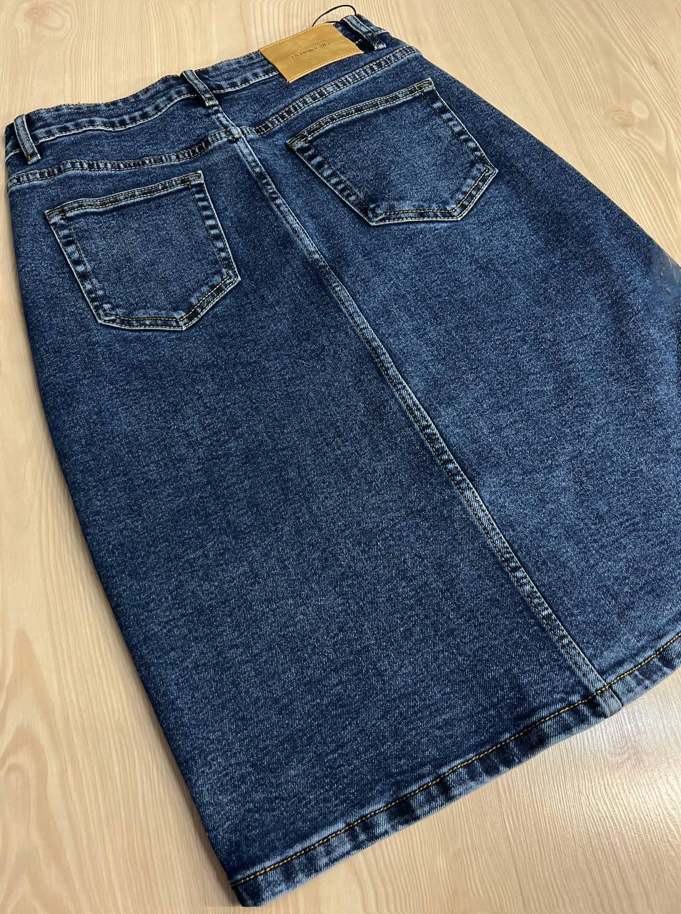 Спідниця жіноча джинсова Vanver 8238 на ґудзиках середньої довжини р. З8 104 см 125 см Синій - фото 6 Спідниця жіноча джинсова Vanver 8238 на ґудзиках середньої довжини р. З8 104 см 125 см Синій - фото 6