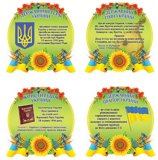Набор стендов Украинские государственные символы (д-344591)