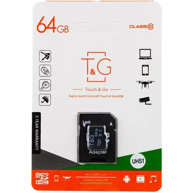 Флешка micro SD T&G 64 Gb (1750)