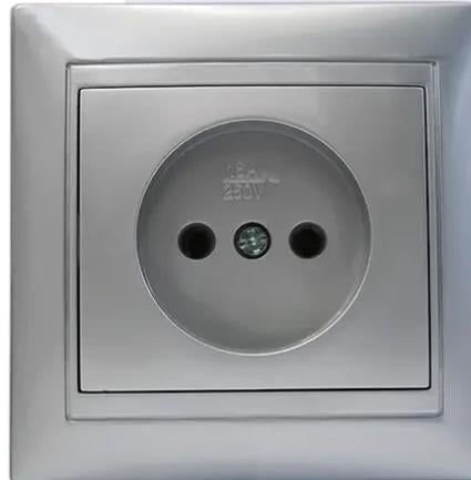 Розетка Elcor Emily 9215 Сірий металік (211575) Розетка Elcor Emily 9215 Сірий металік (211575)