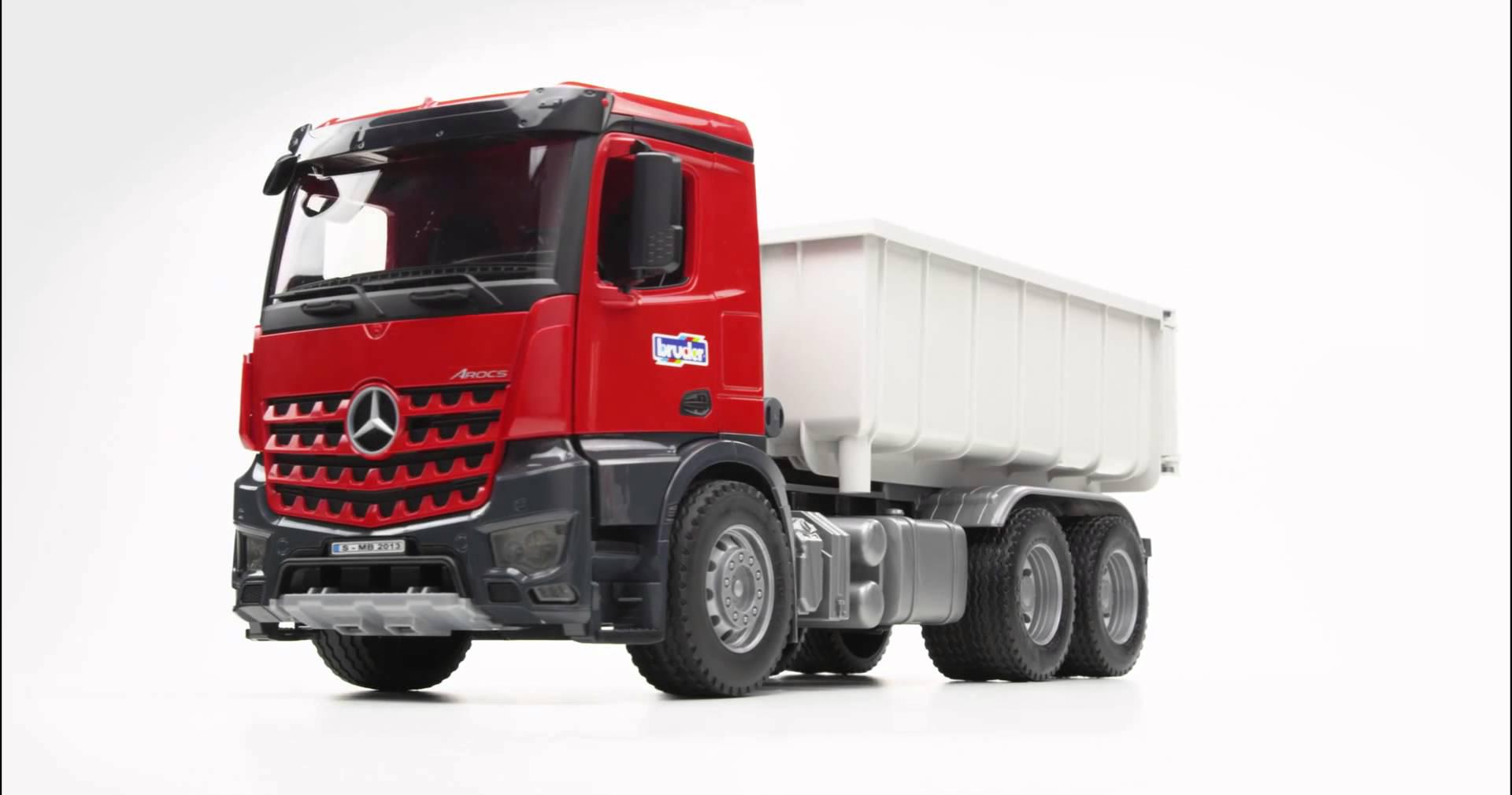Іграшка самоскид Bruder MB Arocs зі знімним контейнером модель 1:16 03622 - фото 6