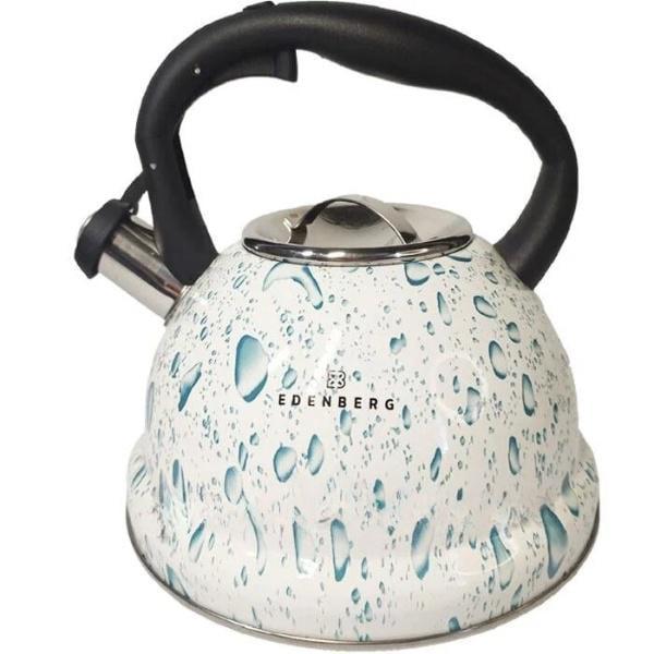 Чайник со свистком Edenberg EB-1990 из нержавеющей стали 3 л Белый (57-46-EB-1990-3)