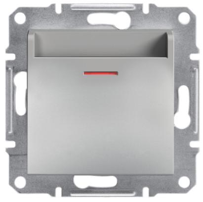 Выключатель карточный Schneider Electric Asfora механический ABS Алюминиевый (EPH6200161)
