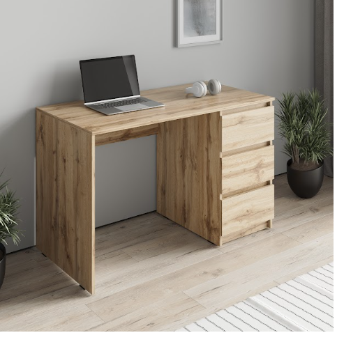 Компьютерный стол на 3 ящика ДСП с тумбой 1200х600x750 мм Дуб Аппалачи (T-224)