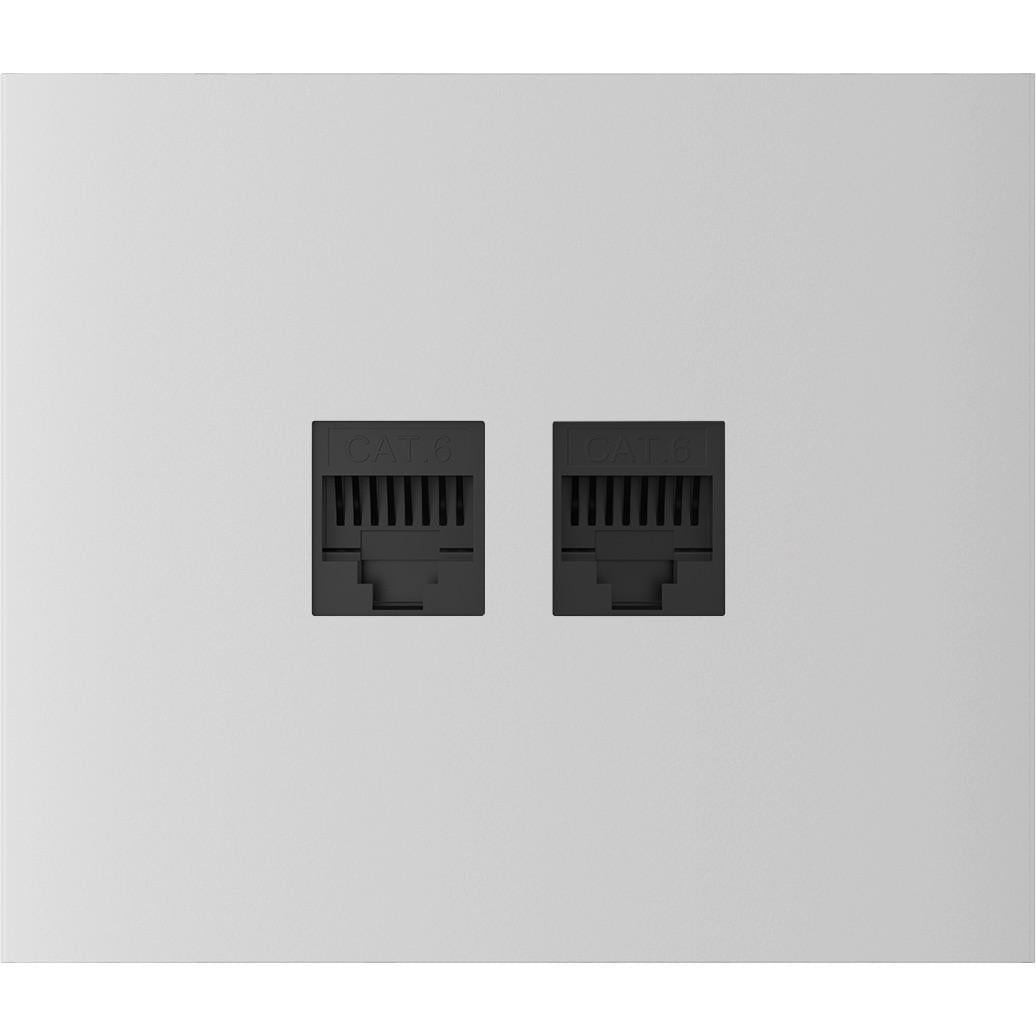 Панель центральная для встроенной интернет-розетки Ajax CenterCover LAN Vertical White (17292)