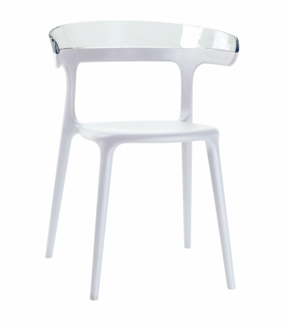 Кресло Litolan Papatya Luna Белое сидение Прозрачный (DR001909)