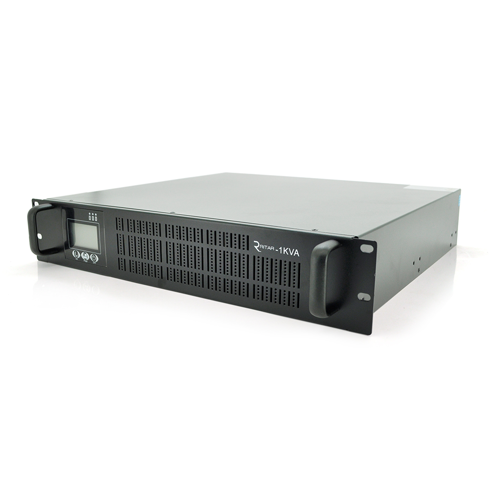 Источник бесперебойного питания Ritar RT-1KS-LCD 1000VA ONLINE 900 Вт с правильной синусоидой для серверов и оборудования (3170)