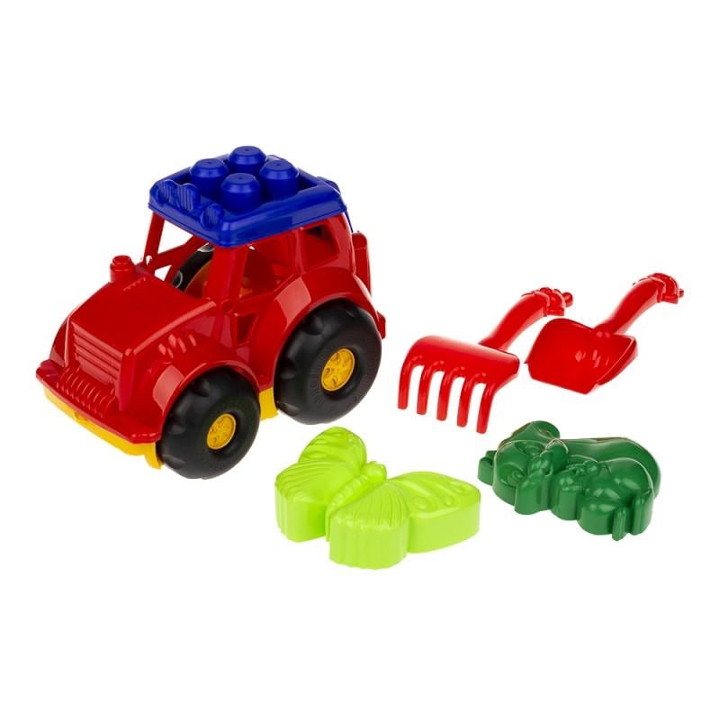 Песочный набор Colorplast 0213 Трактор Красный Песочный набор Colorplast 0213 Трактор Красный