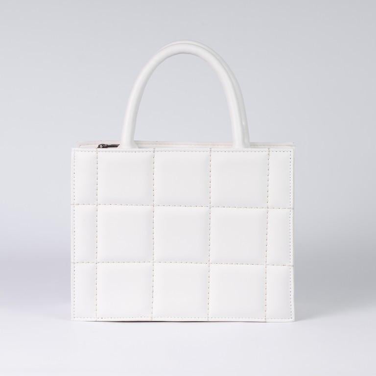 Сумка женская XENIA № 60-21 каркасная из глаткой экокожи Белый