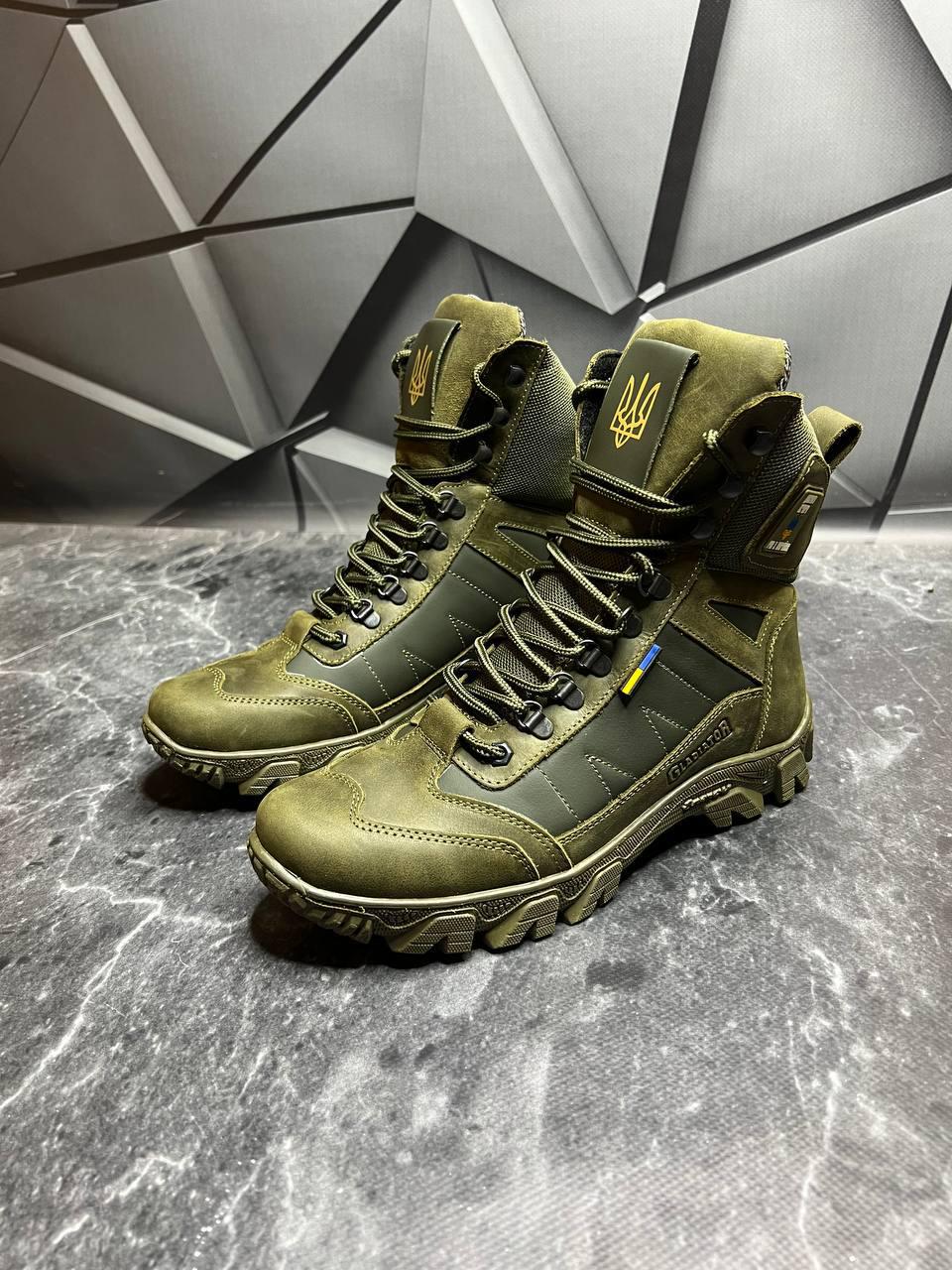 Берці зимові чоловічі з хутром р. 40 Хакі