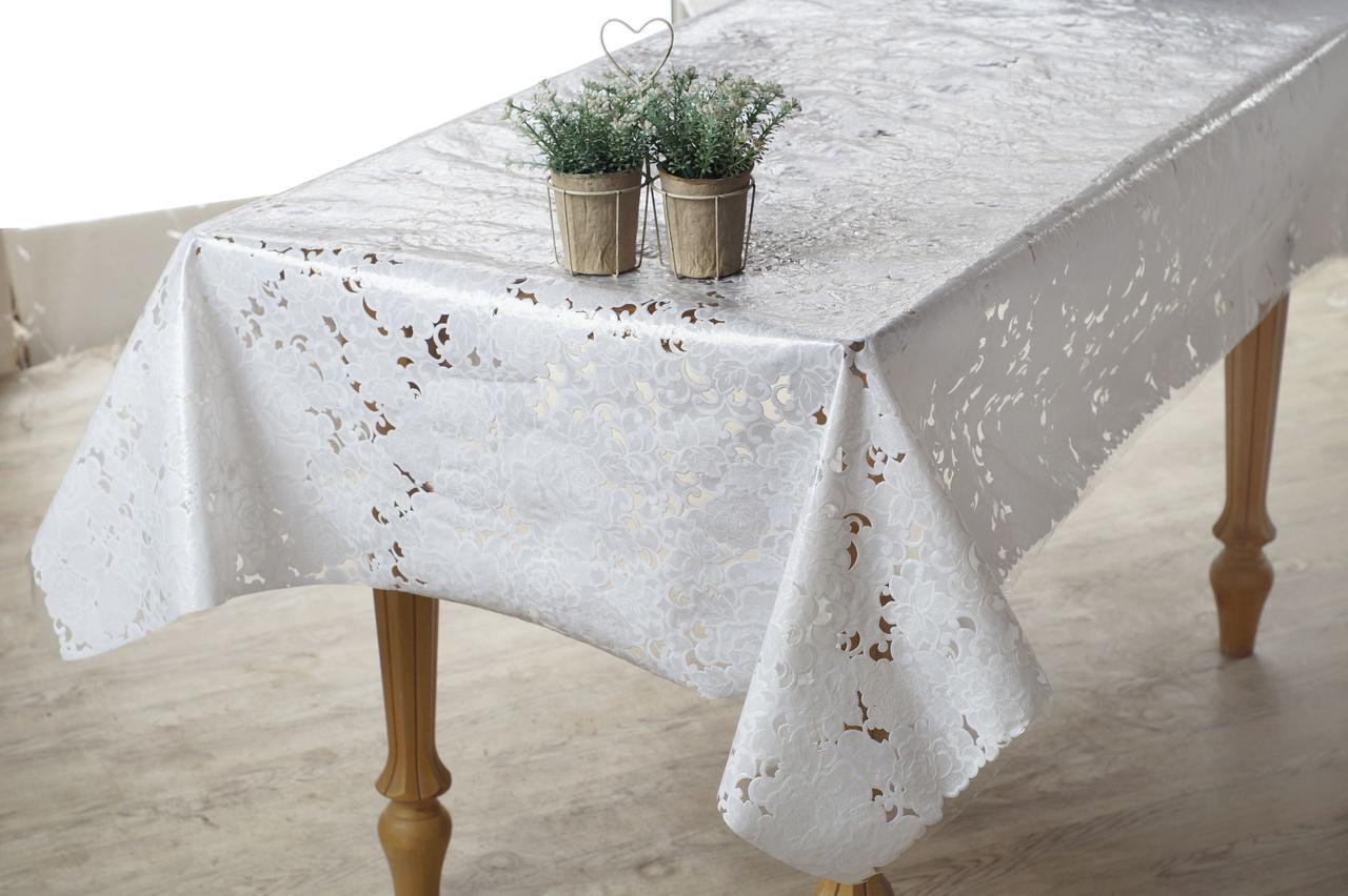 Клейонка кухонна Lace Ажур 1,32 м Білий (103A)