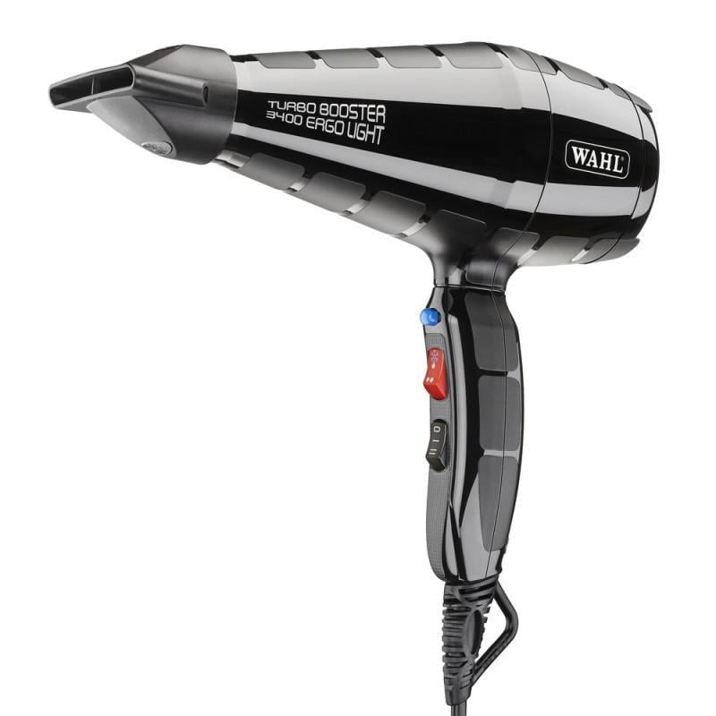 Фен профессиональный WAHL TurboBooster 3400 ErgoLight 4314-0475 2400 Вт с ионизацией и двумя концентраторами (PH00799)