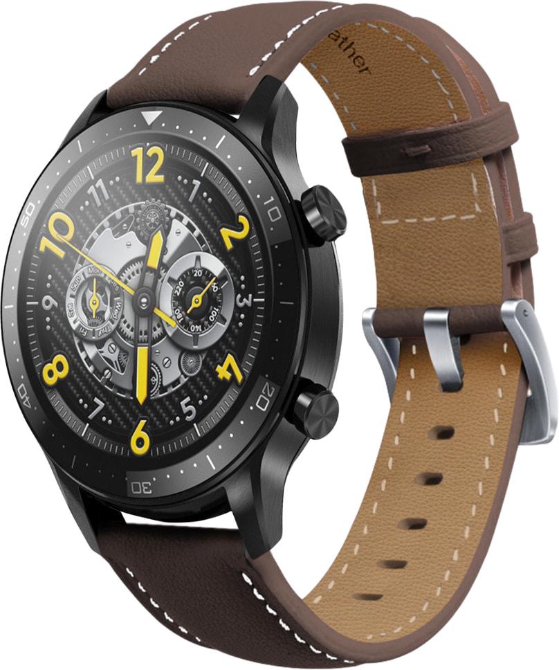 Ремешок кожаный Folsa для Realme Watch S Pro Dark Brown (31565-05)