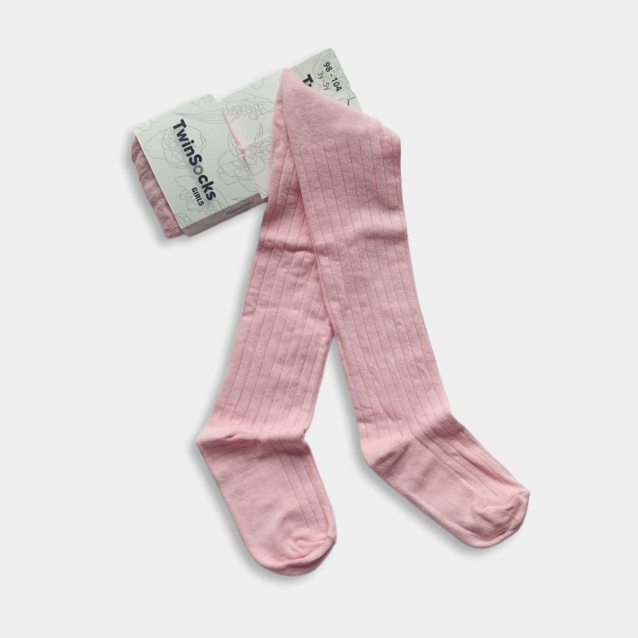 Колготки на девочку в рубчик TwinSocks 116-122 см Розовый (310)