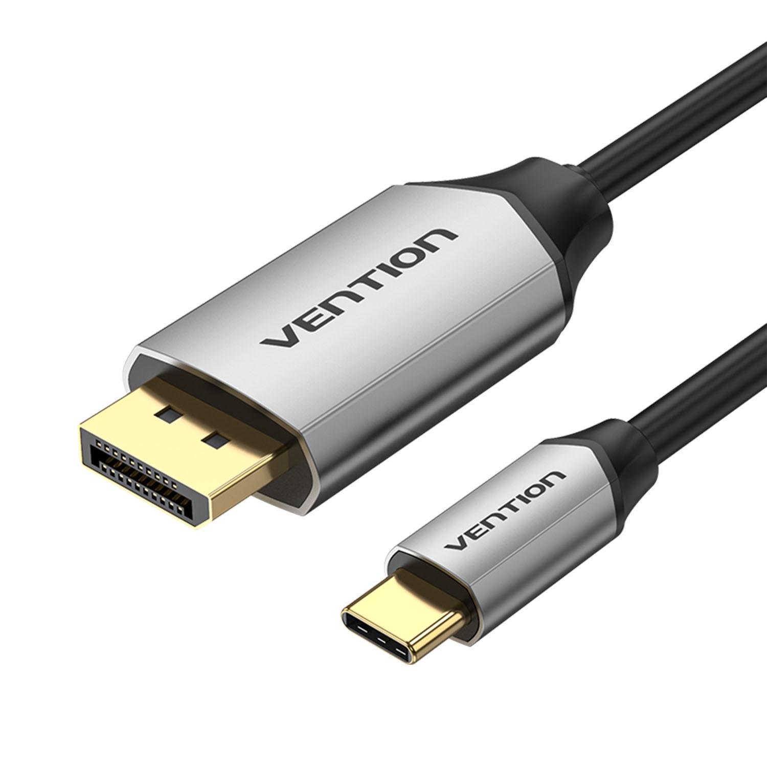 Кабель Vention Type-C-DisplayPort 1.4 4K 60Hz 2K 144Hz 1080p 144Hz Thunderbolt 3-DP 1,5 м Черный (CGZBG)