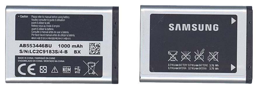 Аккумулятор для смартфона Samsung AB553446BU GT-B2100 Solid Extreme 3,7V 1000 mAh 3,7 Wh Silver
