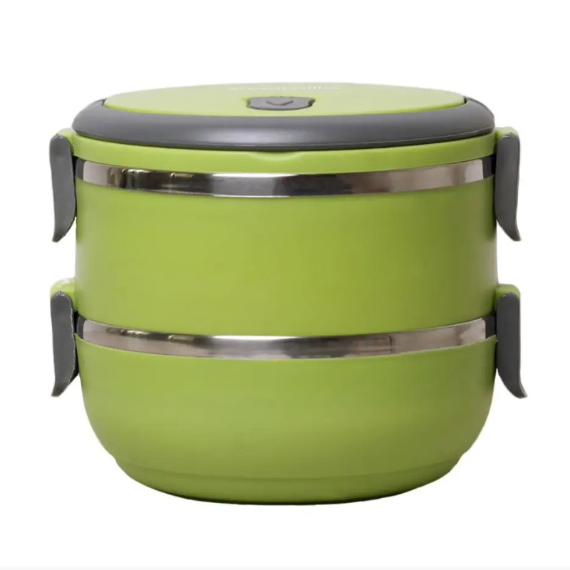 Ланч-бокс обеденный двойной Kamille KM-2106 1400 мл Салатовый (NA001892)