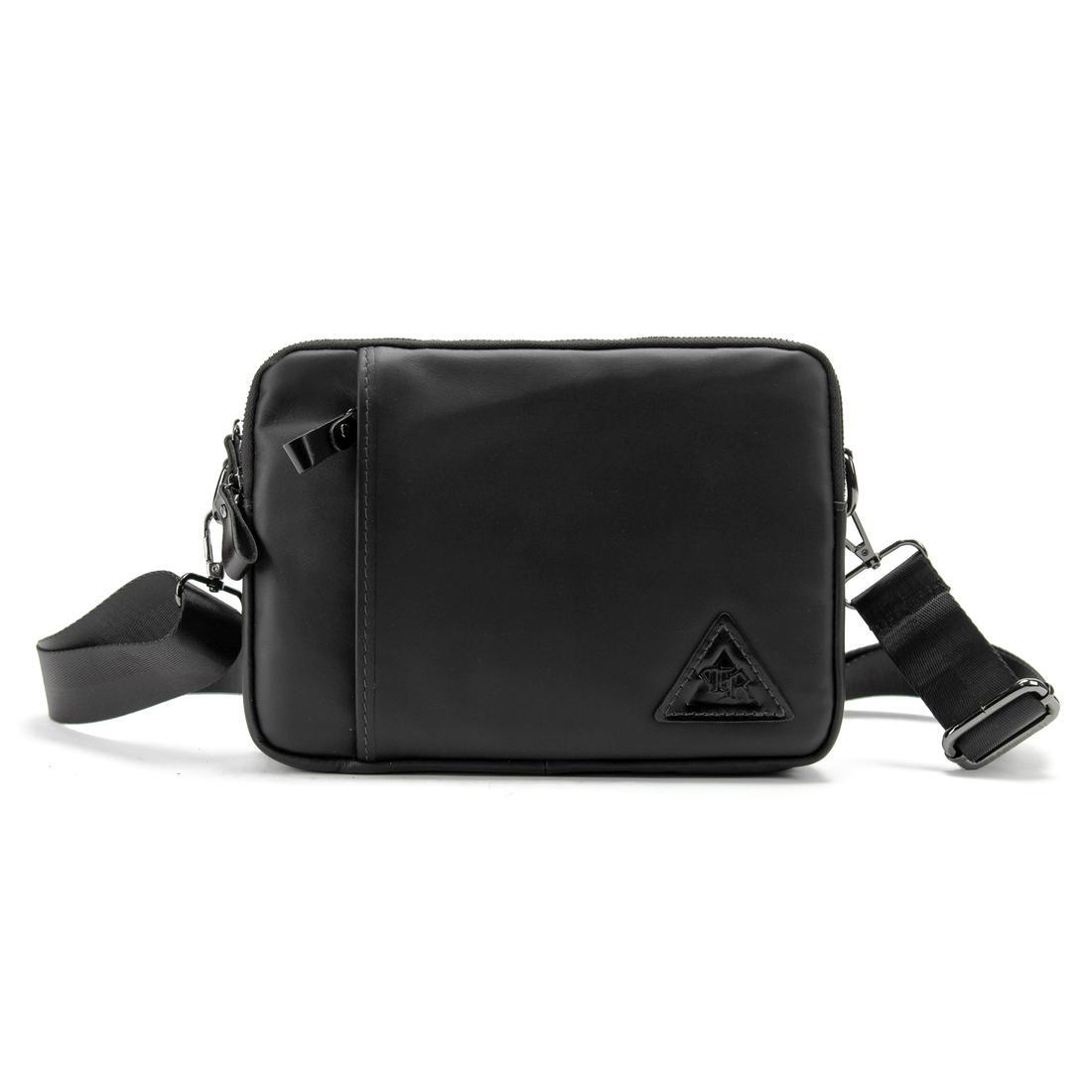 Мужская сумка через плечо Royal Bag RR-4161-1A из натуральной кожи Черный (7589)