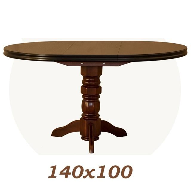 Стол обеденный круглый Скиф СТ-2 ольха 100/140/х100 см - фото 2 Стол обеденный круглый Скиф СТ-2 ольха 100/140/х100 см - фото 2