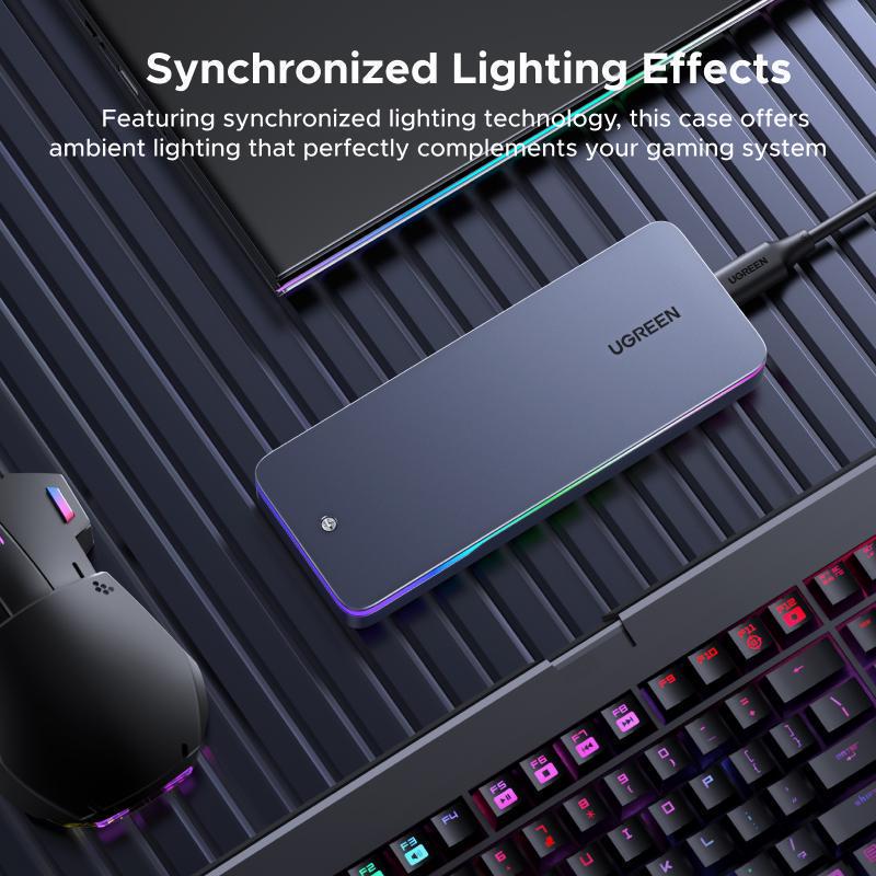 Кишеня зовнішня Ugreen 20 гбіт/с USB-C 3.2 Сірий (25665) - фото 3