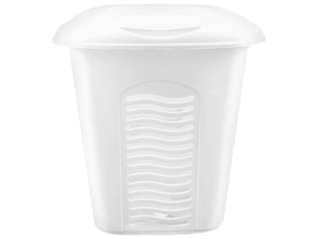 Корзина для белья с крышкой 40 л Белая (MCS-10877-5)