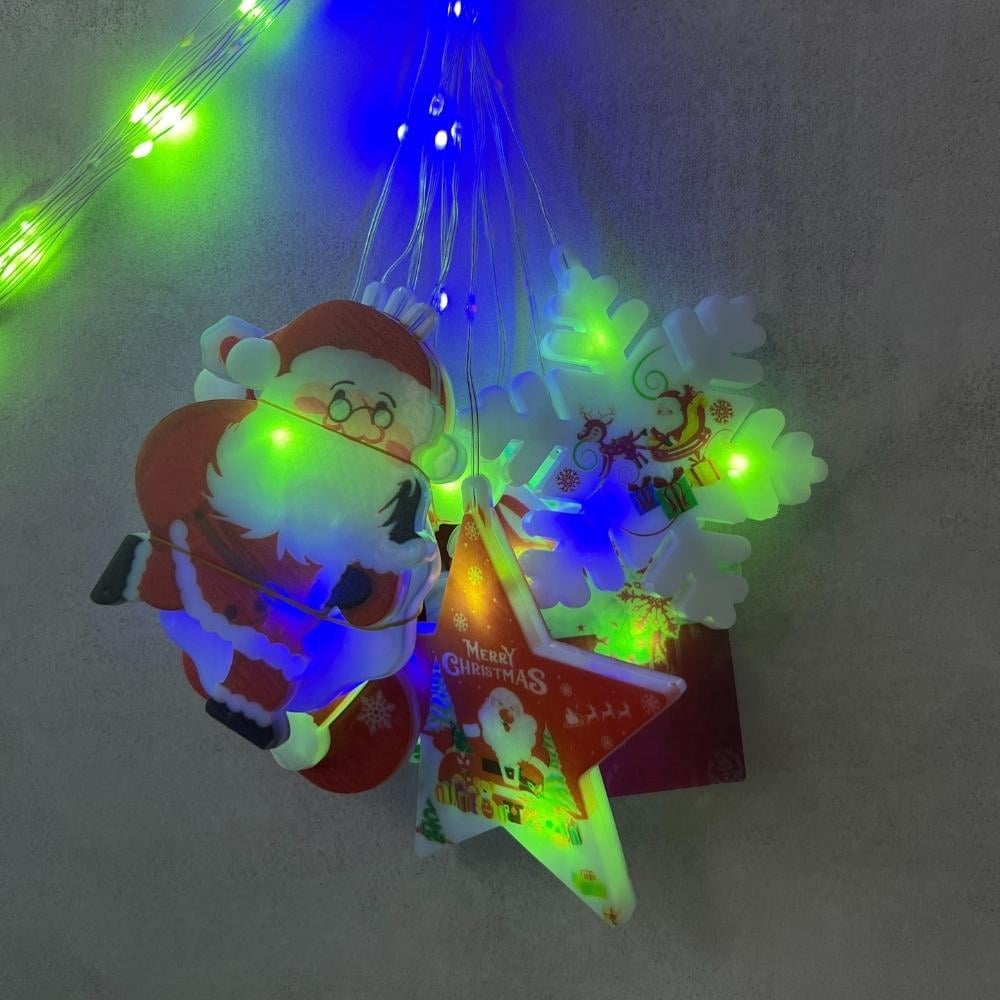 Гірлянда-штора мережева Щасливого Різдва 110LED 3,3х0,8 м Різнокольоровий (29909165)