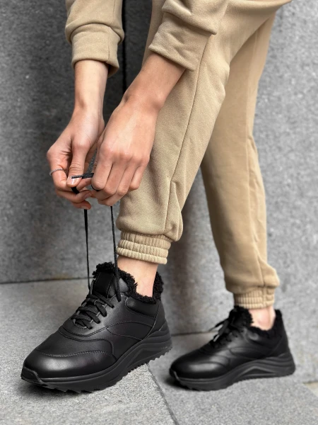 Кроссовки женские кожаные с натуральным мехом р. 40 26 см Черный - фото 5 Кроссовки женские кожаные с натуральным мехом р. 40 26 см Черный - фото 5