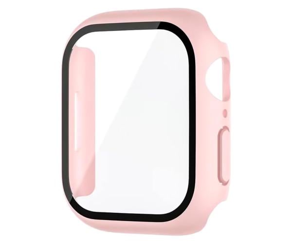 Чехол с защитным стеклом Protective Cover with Glass для Apple Watch 41 мм Светло-розовый