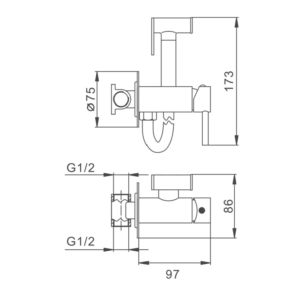 Гігієнічний душ Frap F7505-2 Хром - фото 6