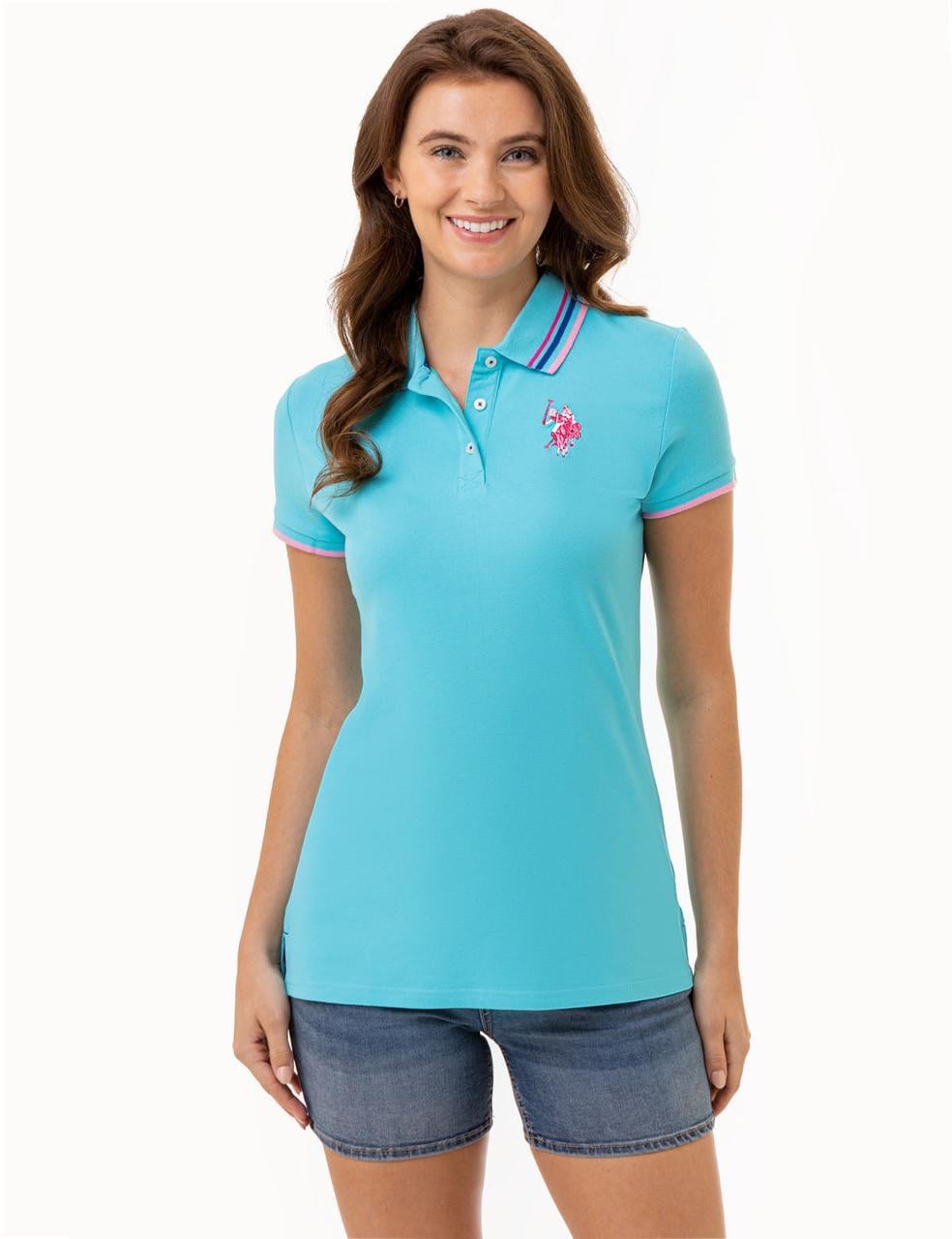 Поло жіноче U.S. Polo ASSN TIPPED VARSITY XS Блакитний (786660696837) Поло жіноче U.S. Polo ASSN TIPPED VARSITY XS Блакитний (786660696837)