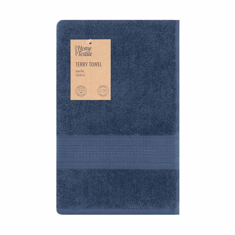 Полотенце махровое Ardesto SuperSoft 70х140 см 100% хлопок Синий