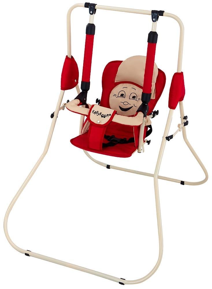 Детская качалка напольная Casper Babyroom металлический каркас Красный с бежевым (2-7-625211)