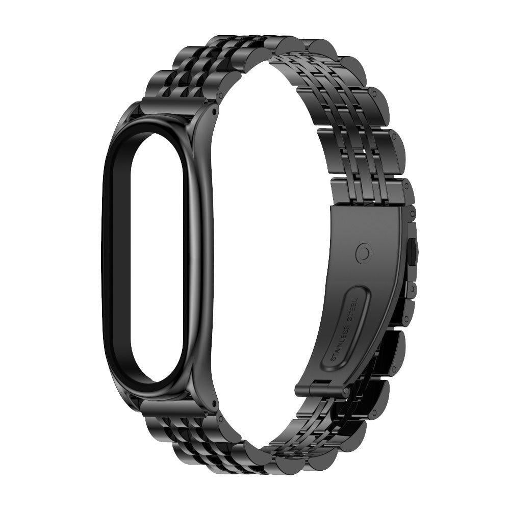 Ремешок для фитнес-браслетов MiJobs Youth Plus металлический для Xiaomi Mi Band 5/6 Черный (2560P)