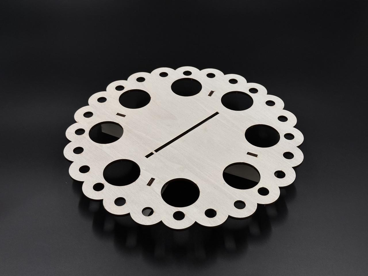 Заготовка для рукоделия деревянная подставка под пасхальные яйца под декупаж и роспись 8 шт. Белый (X-502) - фото 2