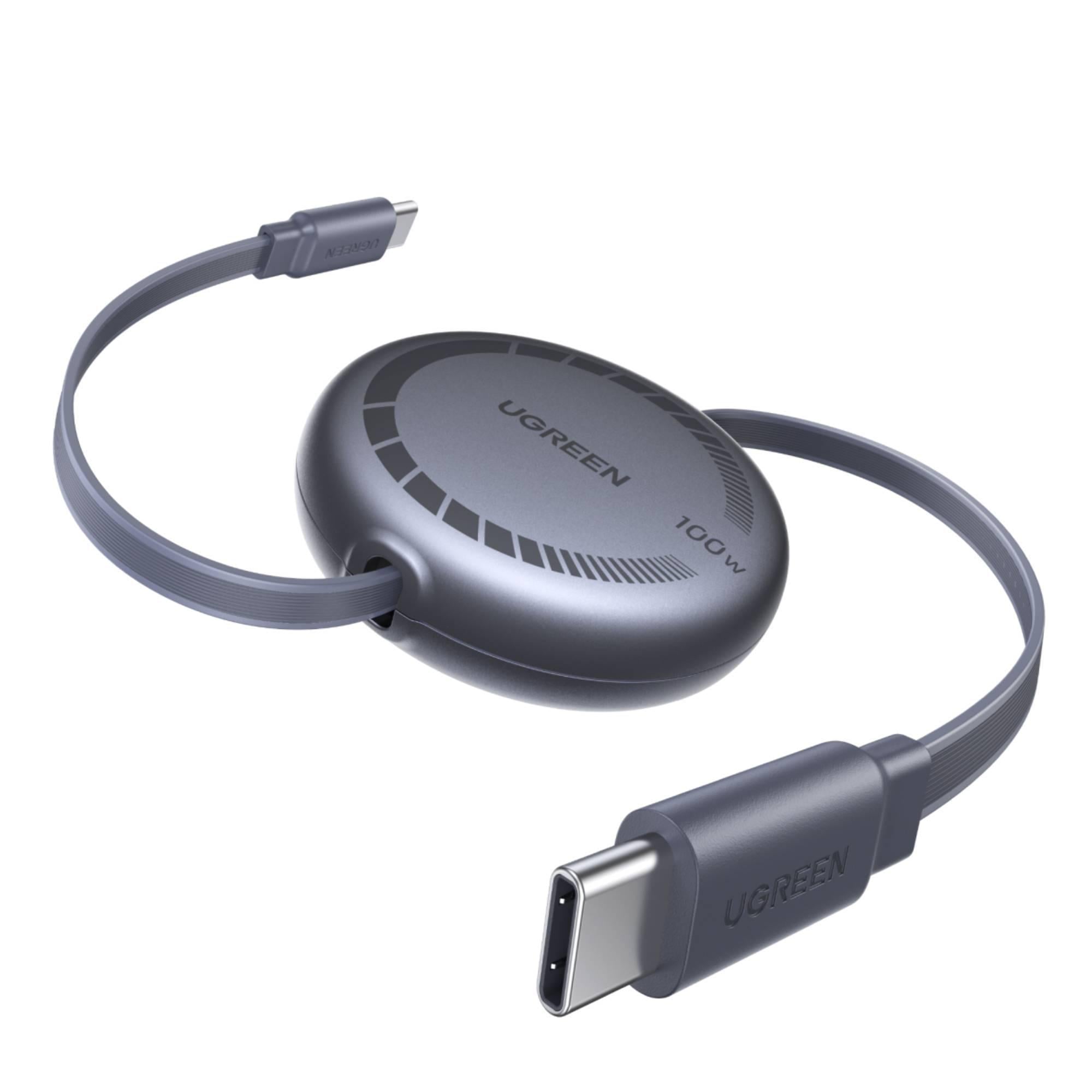 Кабель USB-C на USB-C Ugreen L531 раздвижной 100 Вт 1 м Черный (65905)