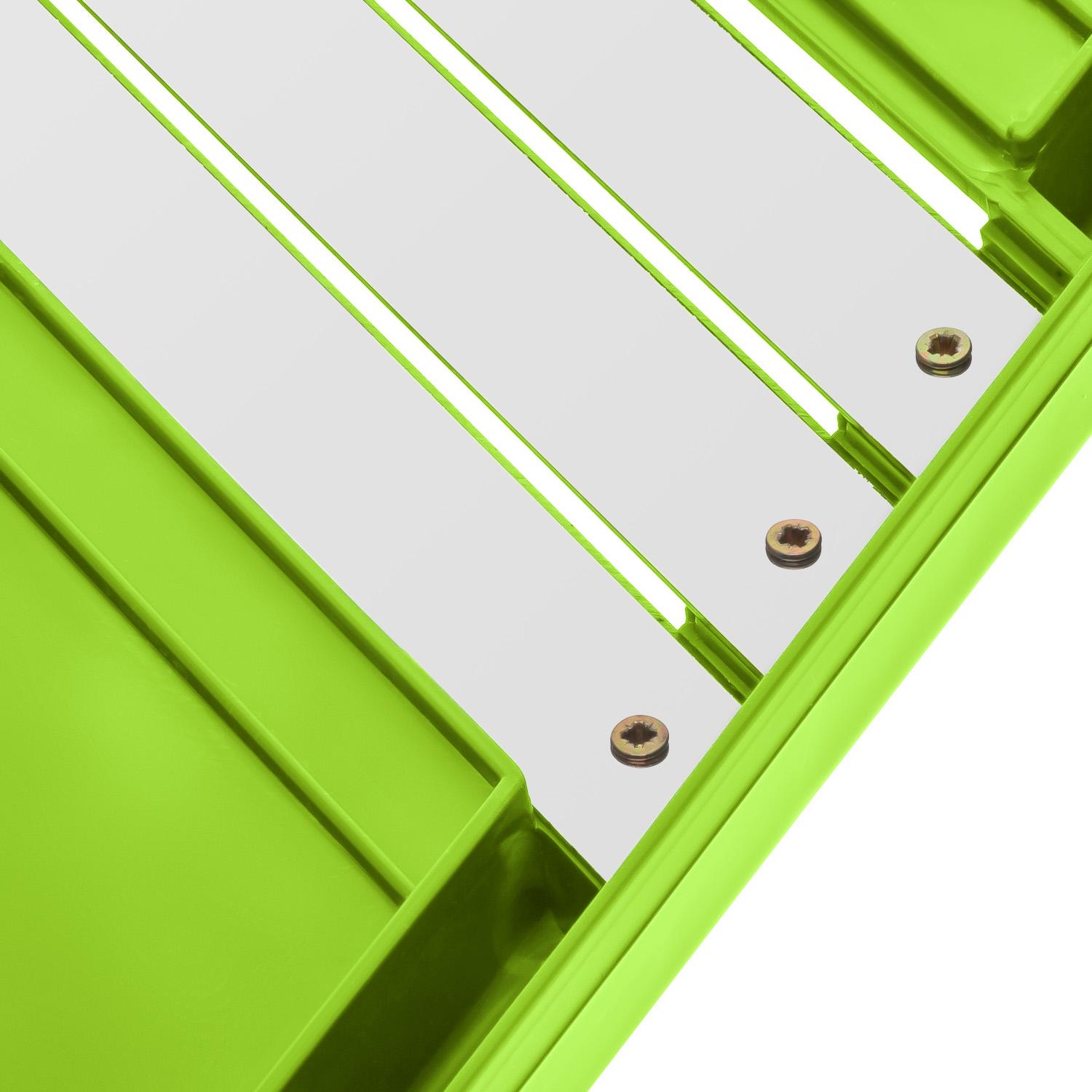 Шинковка для капусты и нарезки овощей/фруктов ручная пластиковая 3 лезвия 16,5х39 см Салатовый (86937) - фото 5