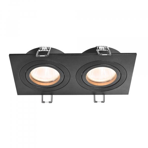 Світильник Videx під лампу 2xGU10 врізний Чорний (VL-SPF23S-B)