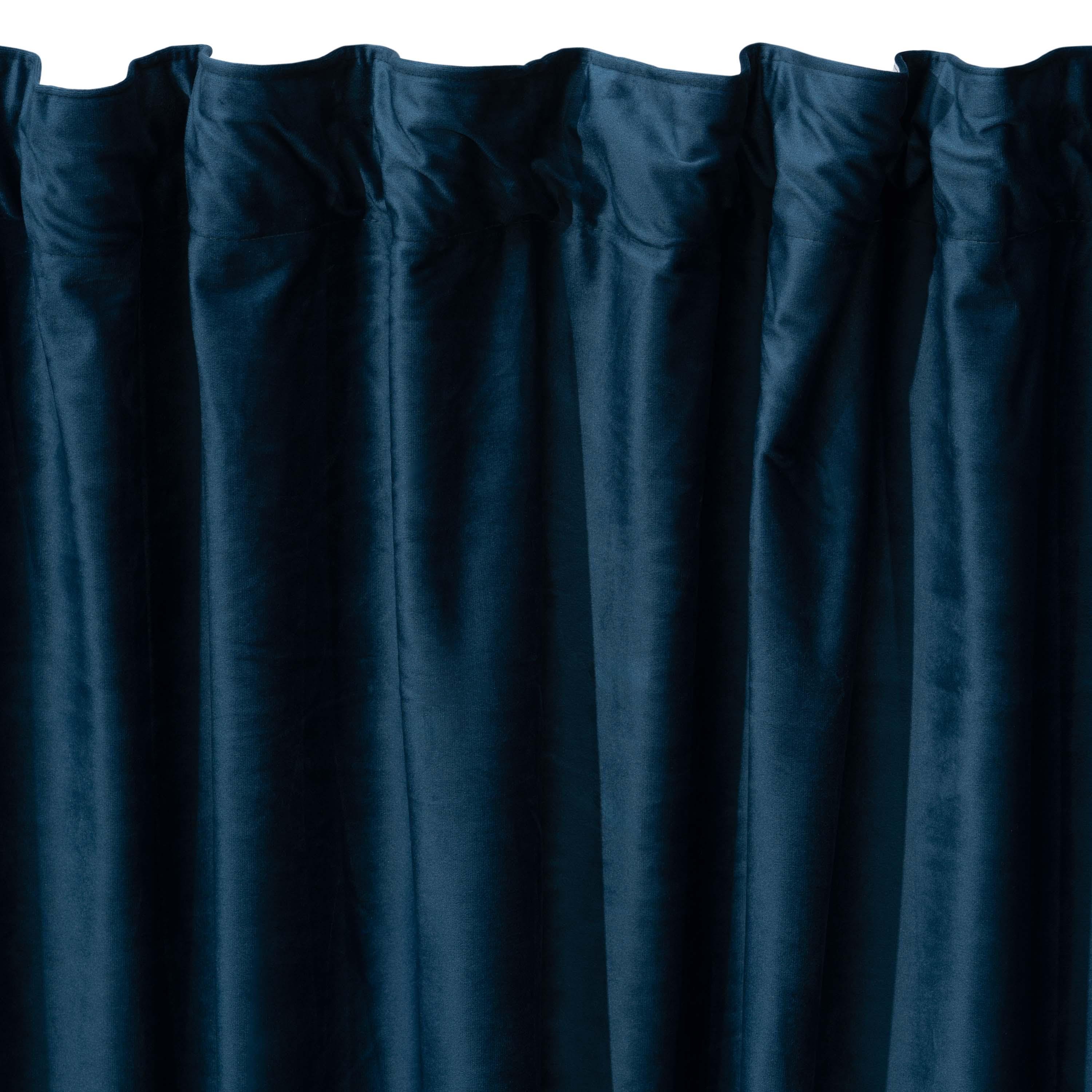 Штора Ardesto ART1030NA велюр/поліестер 150x270 см Темно-синій (750ca83a) - фото 3 Штора Ardesto ART1030NA велюр/поліестер 150x270 см Темно-синій (750ca83a) - фото 3