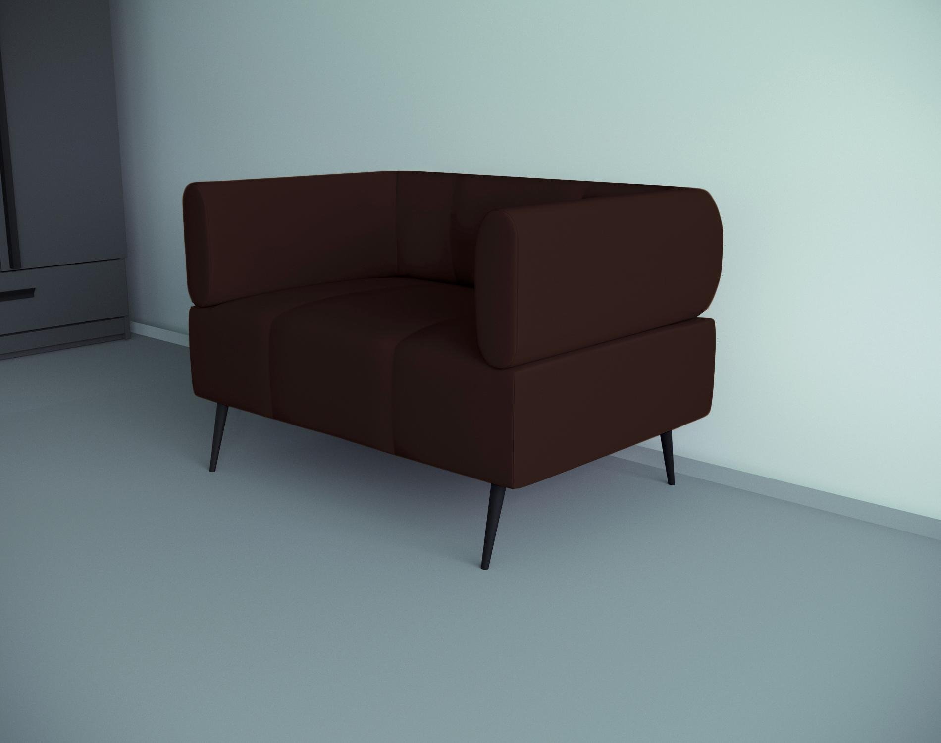 Кресло офисное ТОБІ ШО Бенно-1 с подлокотниками и конусной ногой кожзам 1000х720х750 мм Коричневый (2231) - фото 2 Кресло офисное ТОБІ ШО Бенно-1 с подлокотниками и конусной ногой кожзам 1000х720х750 мм Коричневый (2231) - фото 2