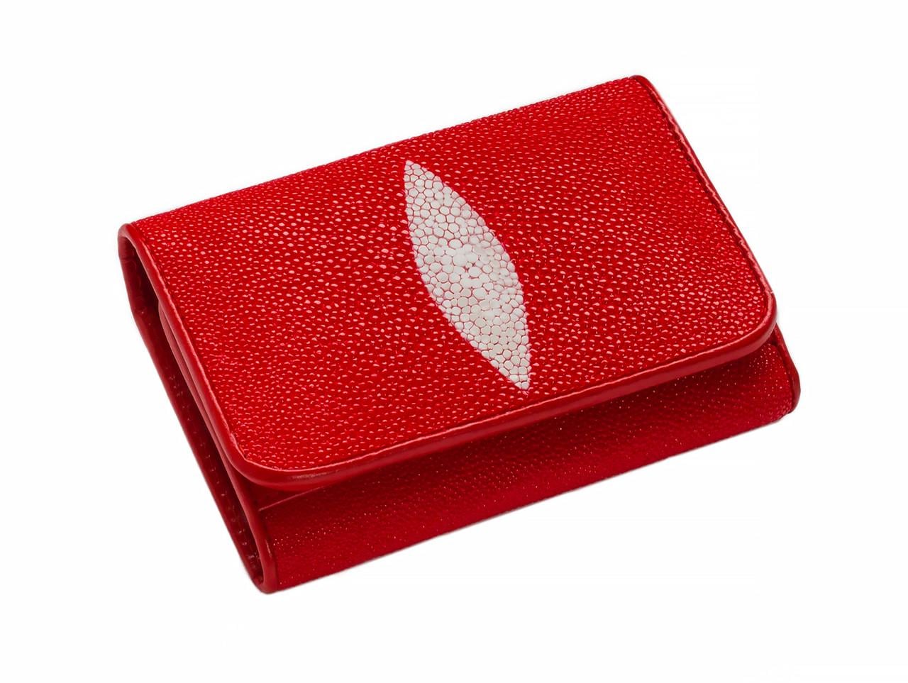 Кошелек Ekzotic Leather из кожи ската Красный (stw 18_2)