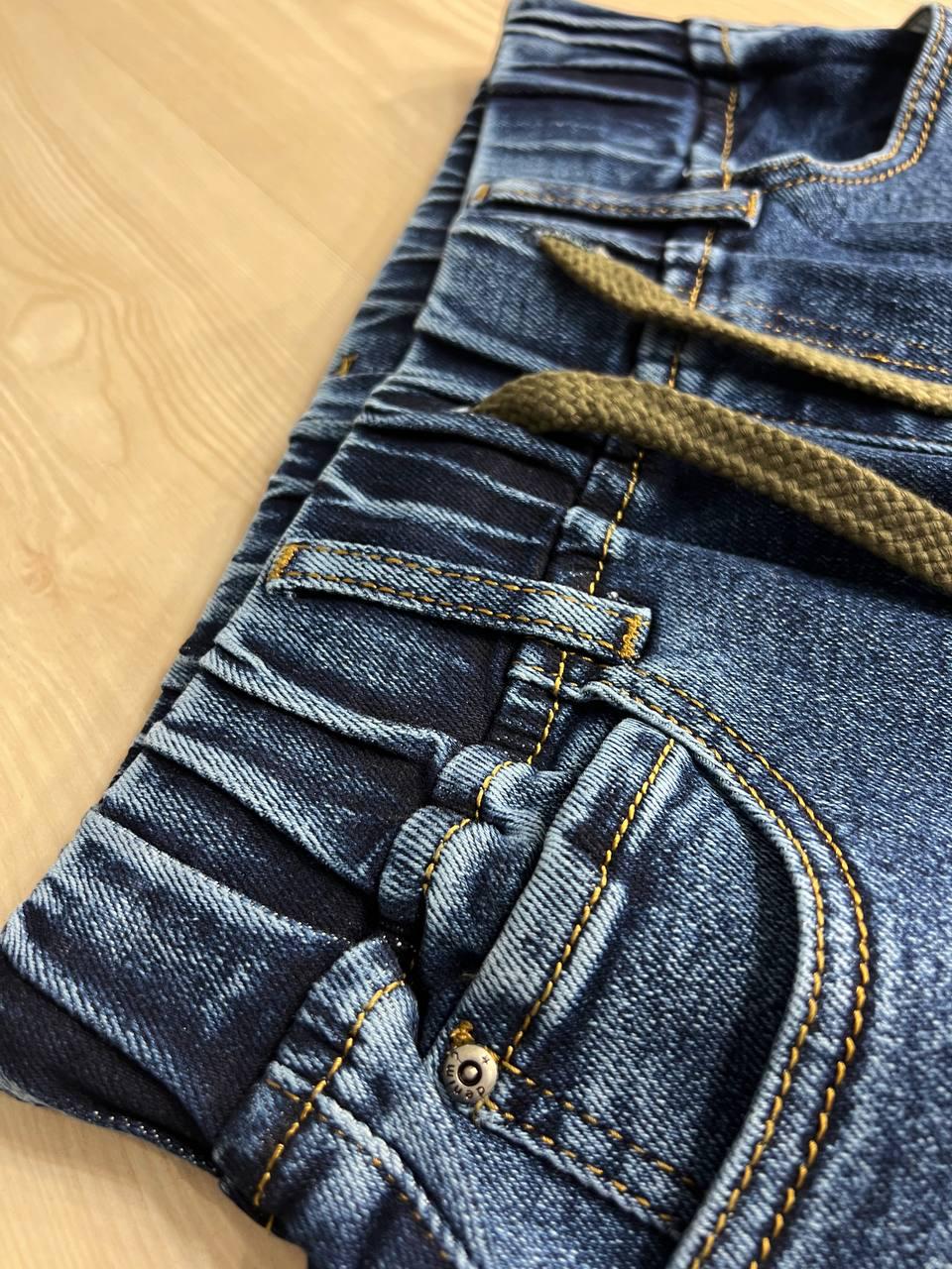 Джинсы женские Vanver 8023 MOM STRAIGHT jeans comfort ровные стрейчевые талия на резинке шнурок р. 36 Синий (3854) - фото 2